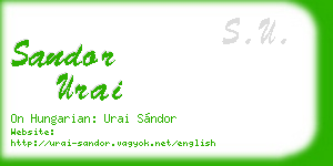 sandor urai business card